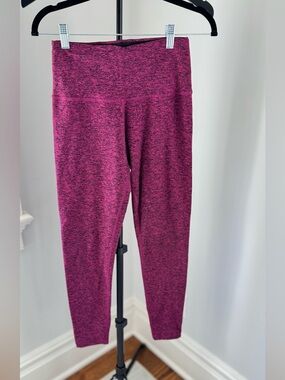 Beyond Yoga Heathered Berry High-Rise Leggings